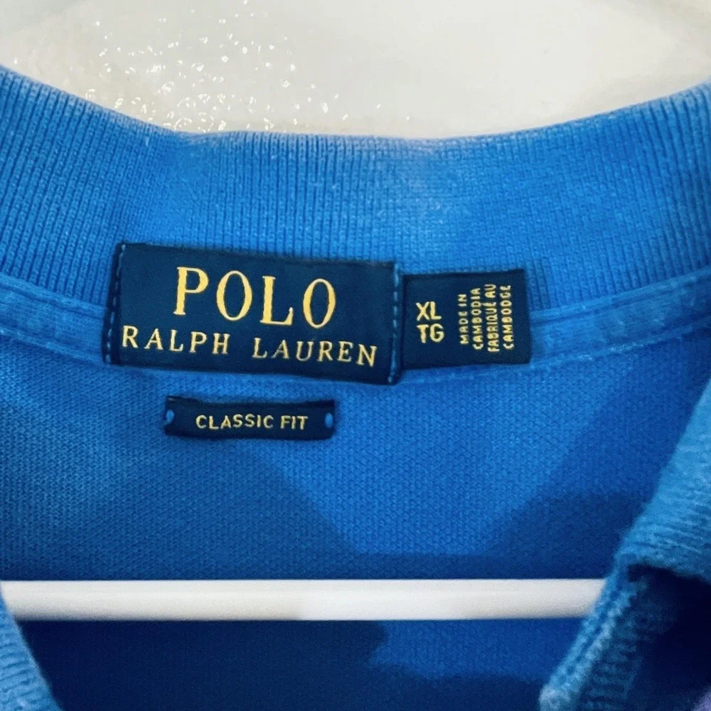 2 Polo Ralph Lauren Polo Shirts Mens XL Multicolor Classic Fit Knit Short Sleeve